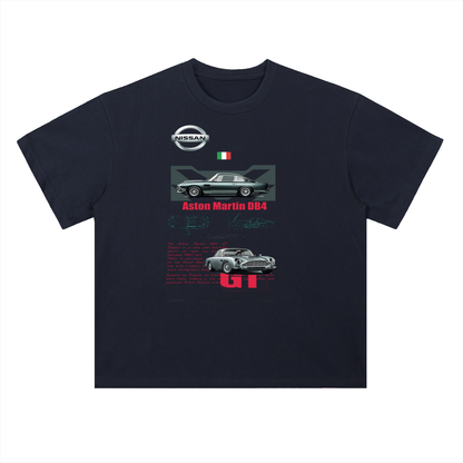 Aston Martin DB4 Classic Car Cotton Graphic Tee