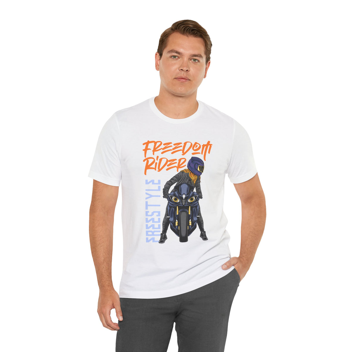 Freedom Rider Motorcycle Tee – "Freedom Rider" Streetstyle Biker T-Shirt