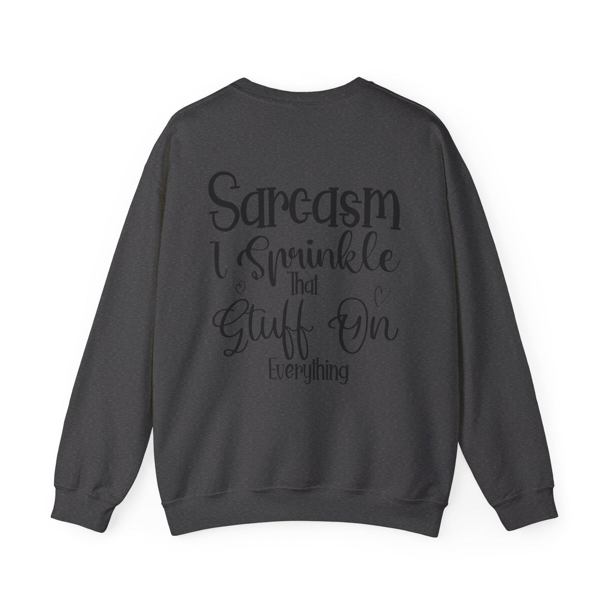 Funny Coffee Owl Crewneck Sweatshirt — "Sorry for What I Said Before Coffee" / Sarcasm Back Print
