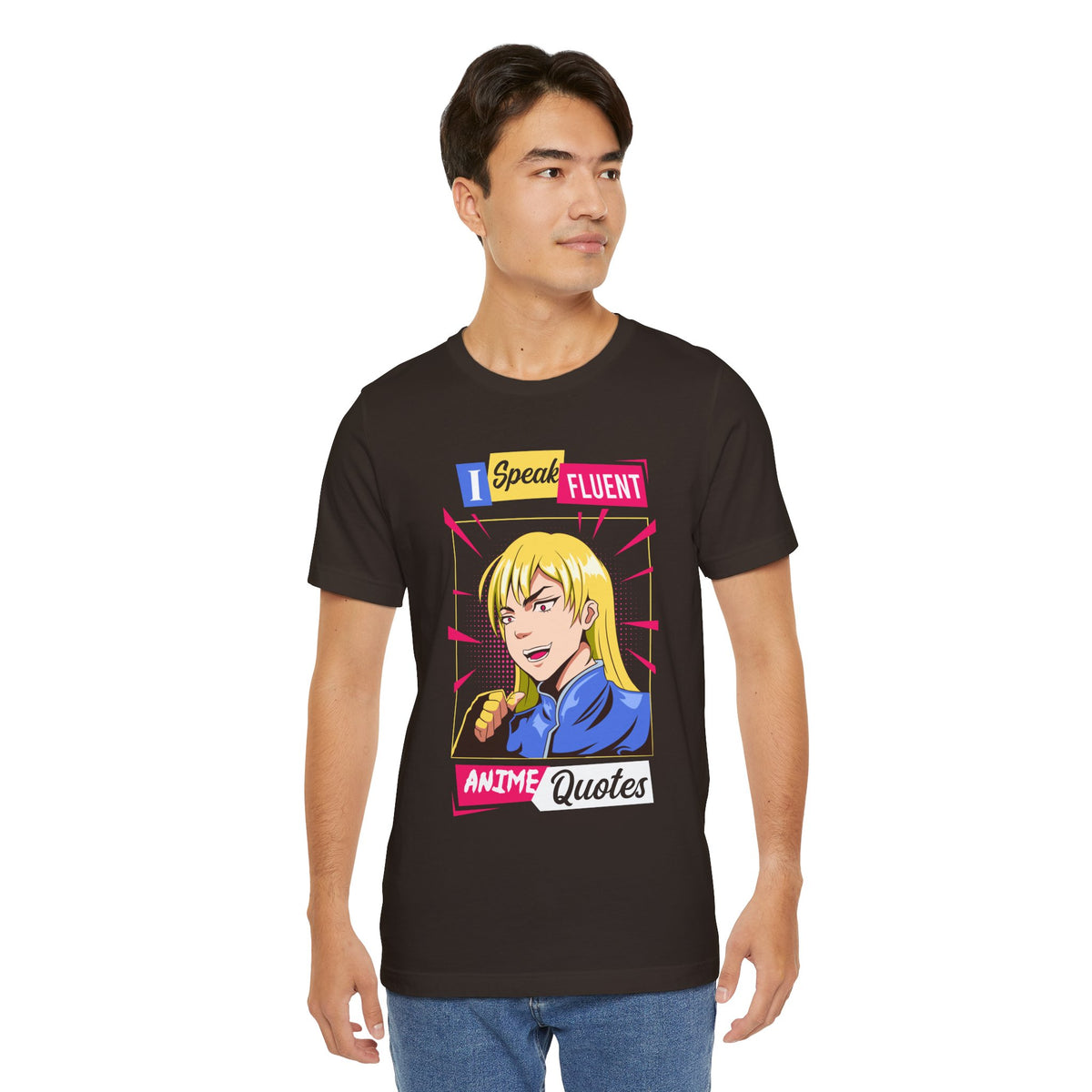 Anime Quotes T-Shirt — "I Speak Fluent Anime Quotes" Retro Manga Style Tee