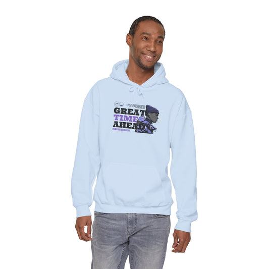 Great Times Ahead Hoodie — Positive Vintage Portrait Pullover
