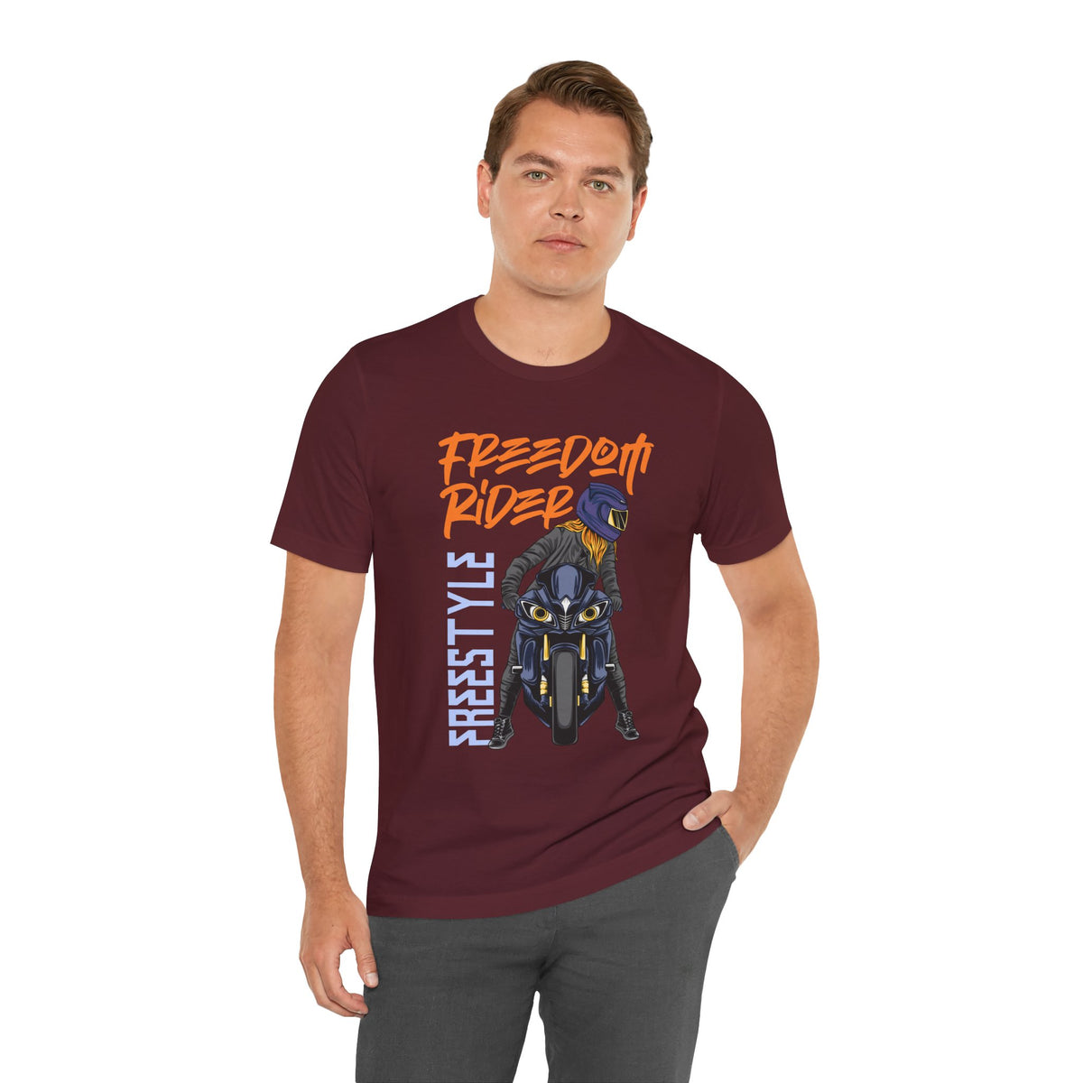 Freedom Rider Motorcycle Tee – "Freedom Rider" Streetstyle Biker T-Shirt