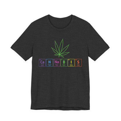 Cannabis Elemental Tee — Graphic Marijuana Leaf Science Shirt