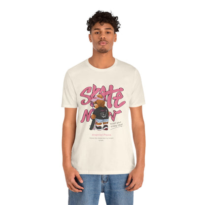 Skate Mom Bear Tee — Cute Pink Skateboard Graphic T-Shirt