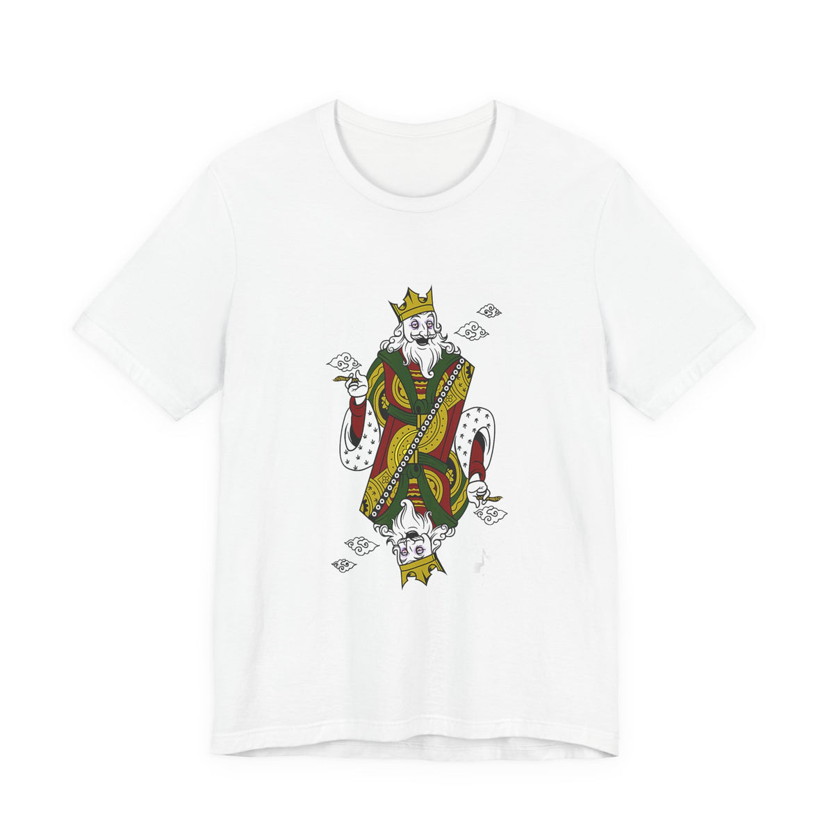 King of Leaves Graphic Tee — Playing Card Cannabis Design
