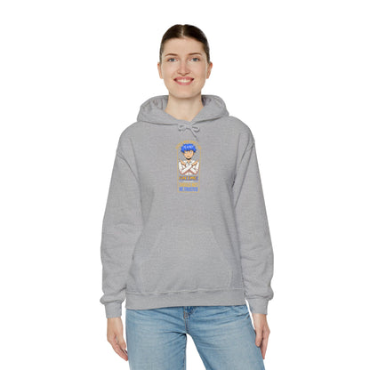 Anime Blue-Haired Character Hoodie — 'Promise to Be Trusted' Graphic Pullover