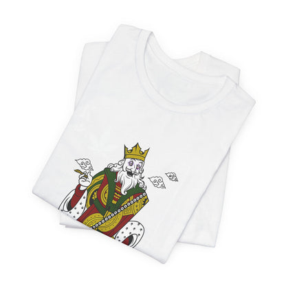 King of Leaves Graphic Tee — Playing Card Cannabis Design