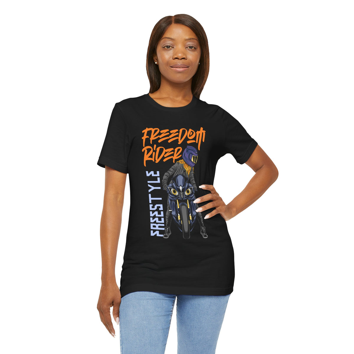 Freedom Rider Motorcycle Tee – "Freedom Rider" Streetstyle Biker T-Shirt