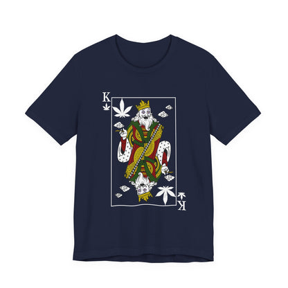 King of Leaves Graphic Tee — Playing Card Cannabis Design