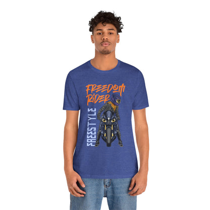 Freedom Rider Motorcycle Tee – "Freedom Rider" Streetstyle Biker T-Shirt