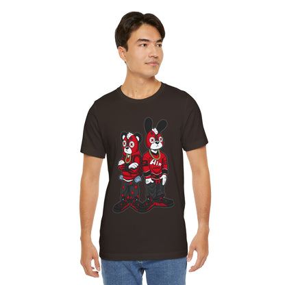 Streetwear Cartoon Bear & Bunny Tee — Hip Hop Graphic T-Shirt
