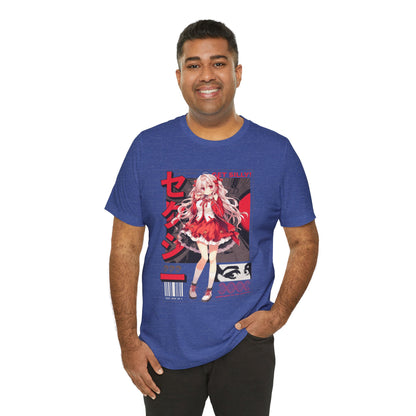 Anime Girl Graphic Tee — "Get Silly!" Red Harajuku Style T-Shirt