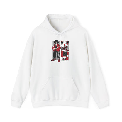 Anime Streetwear Red-Jacket Angel Hooded Sweatshirt