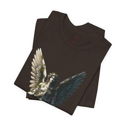Angel Graphic Tee — 'The Last Angel' Illustrated Short Sleeve Shirt