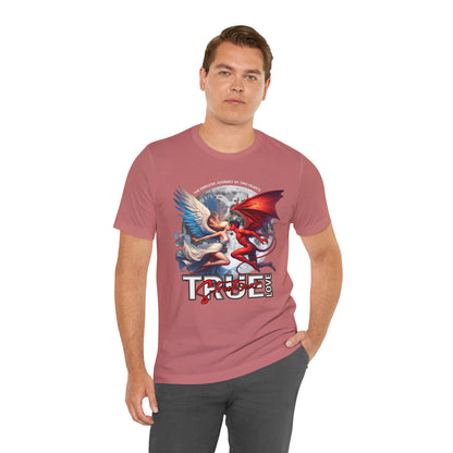 True Love Tee — Angel & Devil Heart Graphic T-Shirt
