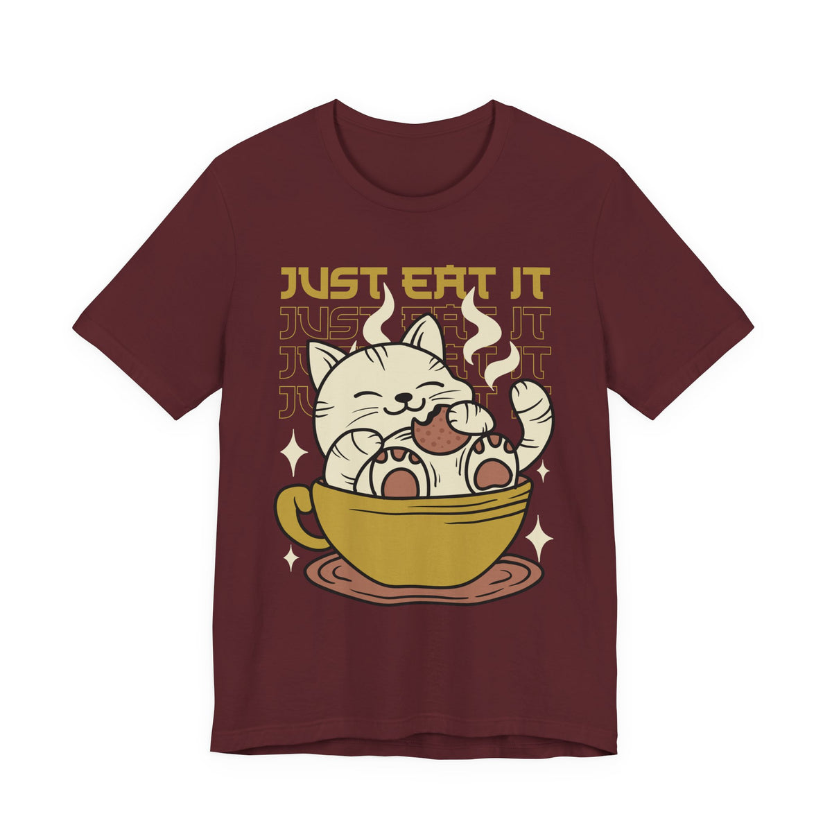 Just Eat It Cat Tee — Cute Kawaii Cat in Tea Cup T-Shirt