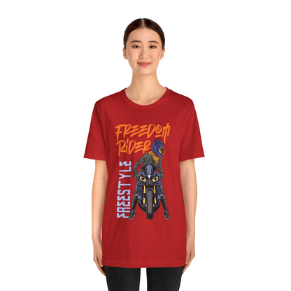 Freedom Rider Motorcycle Tee – "Freedom Rider" Streetstyle Biker T-Shirt