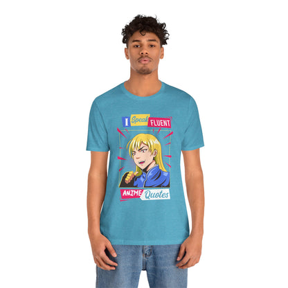 Anime Quotes T-Shirt — "I Speak Fluent Anime Quotes" Retro Manga Style Tee