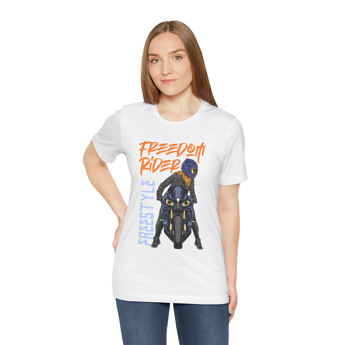 Freedom Rider Motorcycle Tee – "Freedom Rider" Streetstyle Biker T-Shirt