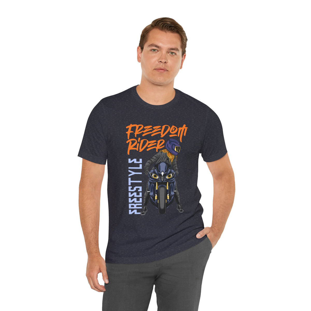 Freedom Rider Motorcycle Tee – "Freedom Rider" Streetstyle Biker T-Shirt