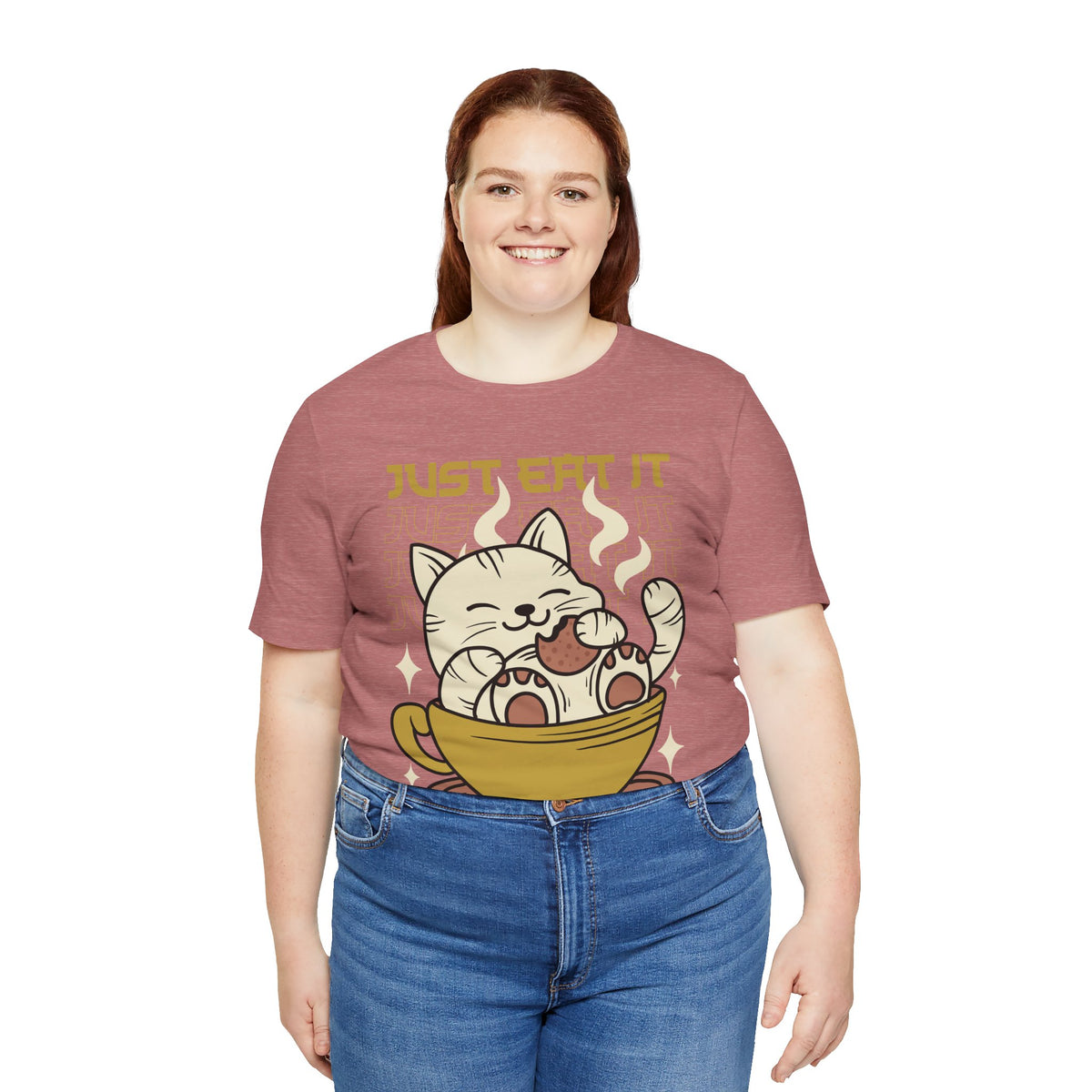 Just Eat It Cat Tee — Cute Kawaii Cat in Tea Cup T-Shirt