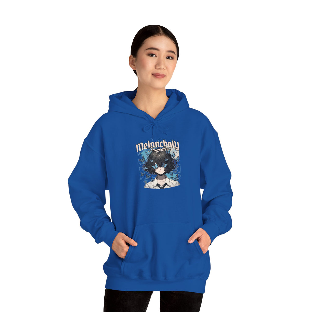 Anime Catgirl Hoodie — "Midnight" Kawaii Graphic Pullover