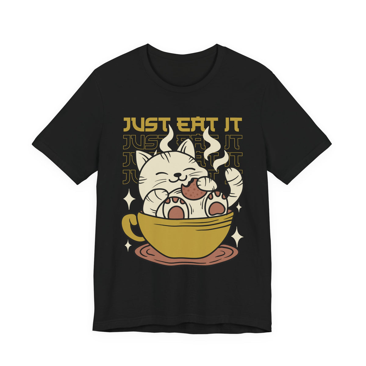 Just Eat It Cat Tee — Cute Kawaii Cat in Tea Cup T-Shirt