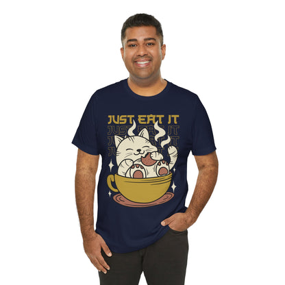 Just Eat It Cat Tee — Cute Kawaii Cat in Tea Cup T-Shirt