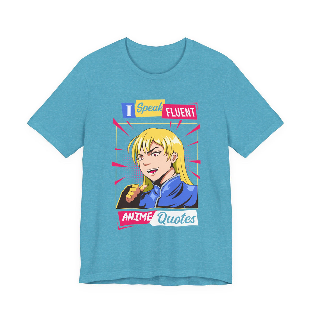 Anime Quotes T-Shirt — "I Speak Fluent Anime Quotes" Retro Manga Style Tee