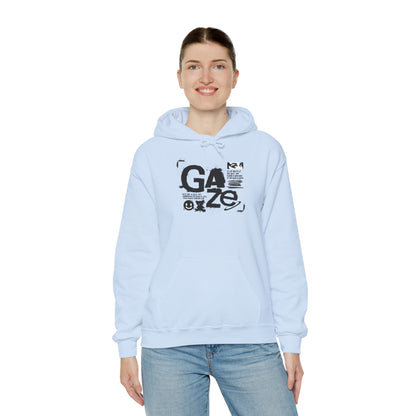Gaze Graphic Hoodie — Distressed Text Urban Streetwear