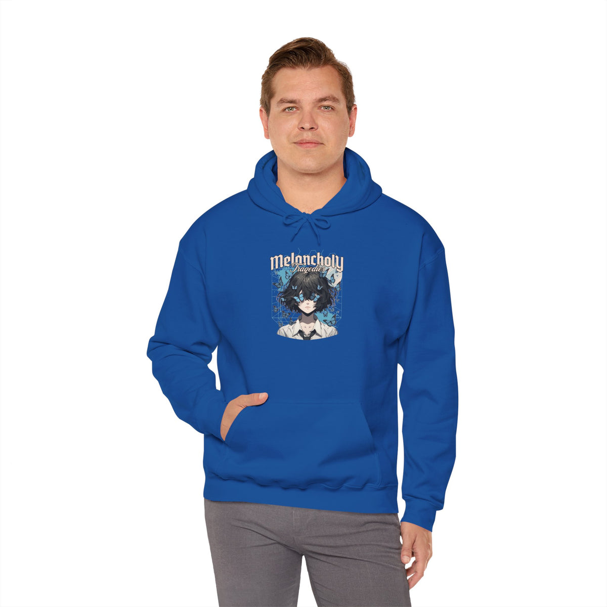 Anime Catgirl Hoodie — "Midnight" Kawaii Graphic Pullover