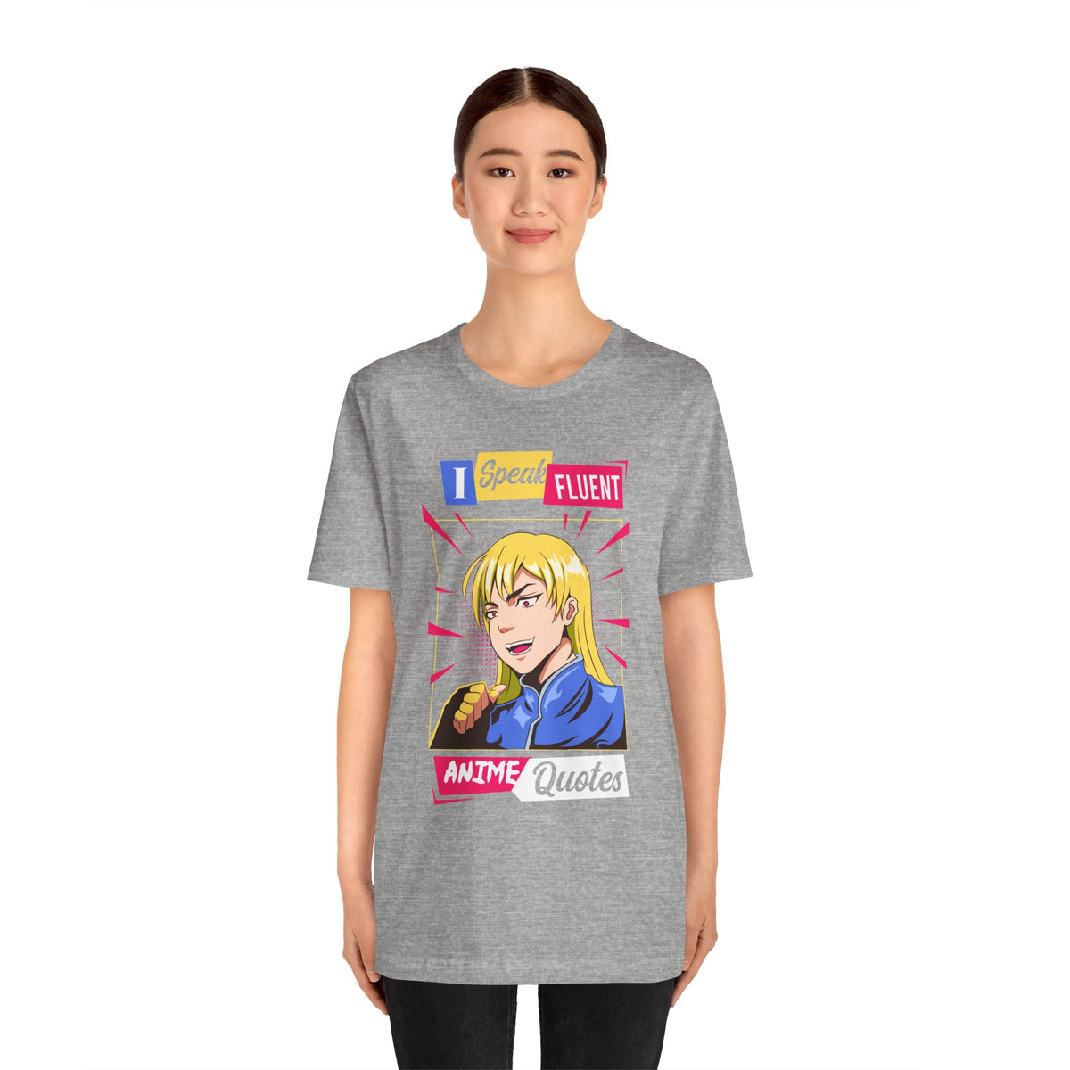 Anime Quotes T-Shirt — "I Speak Fluent Anime Quotes" Retro Manga Style Tee