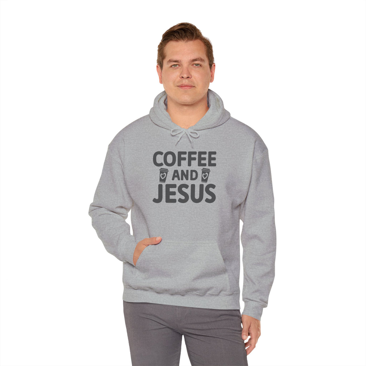 Coffee and Jesus Hoodie — Christian Faith Pullover for Coffee Lovers