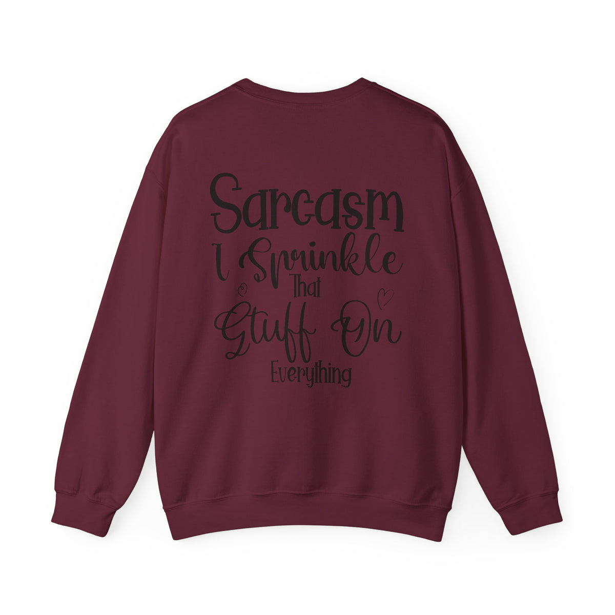 Funny Coffee Owl Crewneck Sweatshirt — "Sorry for What I Said Before Coffee" / Sarcasm Back Print