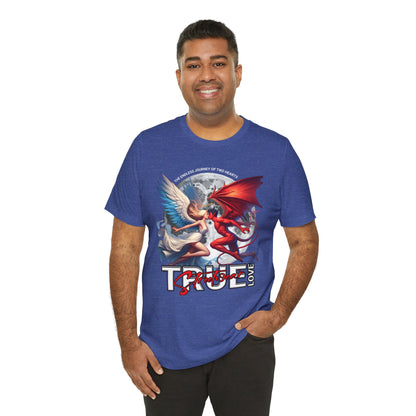 True Love Tee — Angel & Devil Heart Graphic T-Shirt