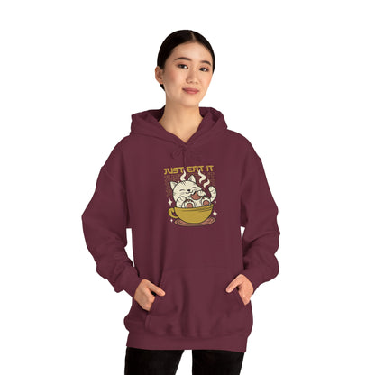 Cat Latte Hoodie - "Just Eat It" Cute Cat in Cup Sweatshirt