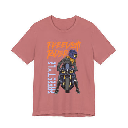 Freedom Rider Motorcycle Tee – "Freedom Rider" Streetstyle Biker T-Shirt