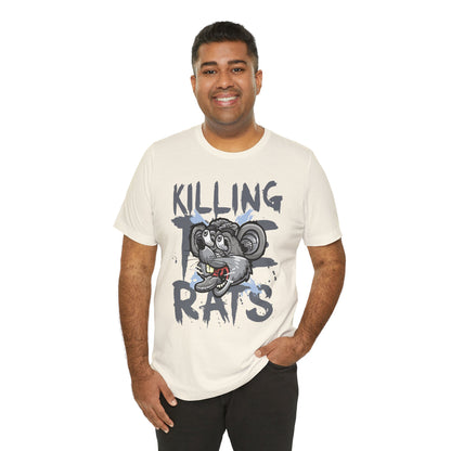 Killing Rats Graphic Tee – Edgy Cartoon Rat Skull Streetwear