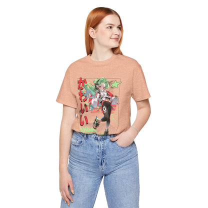 Anime Dreams Kawaii Tee — Neon Retro Anime Girl Graphic T-Shirt