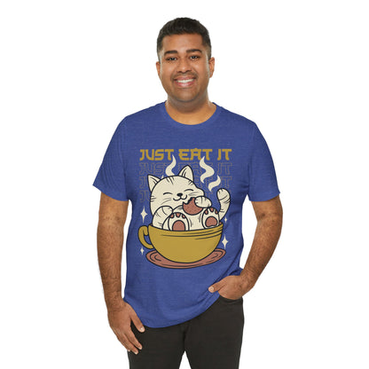Just Eat It Cat Tee — Cute Kawaii Cat in Tea Cup T-Shirt