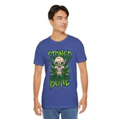 Stoned to the Bone Skull Tee — Cannabis Leaf Graphic T-Shirt