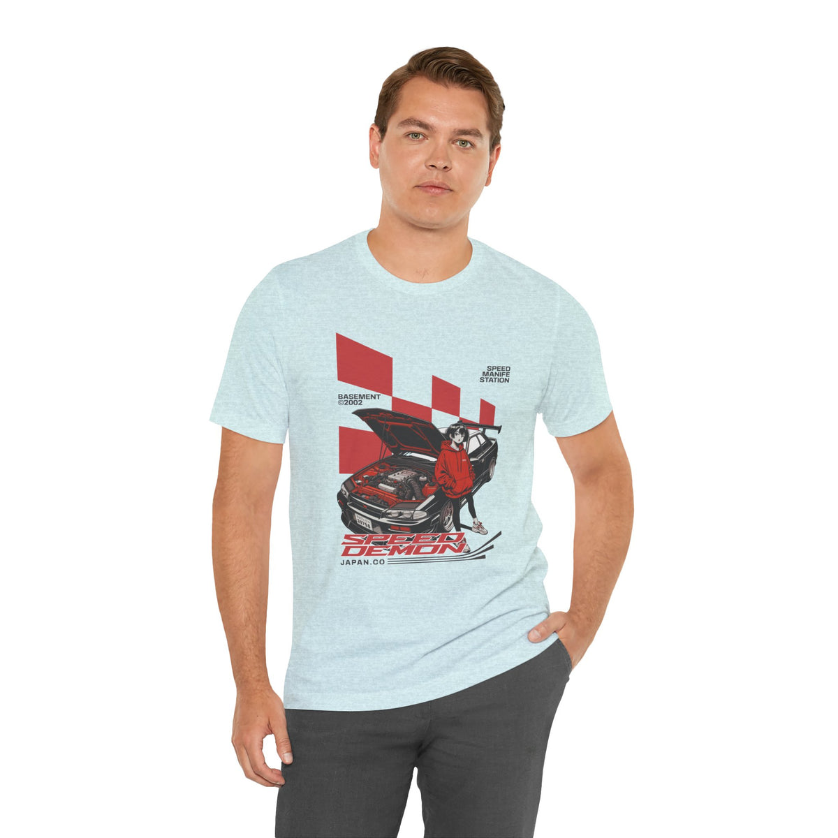 JDM Demon Street Racing T‑Shirt — Retro Car Anime Graphic Tee