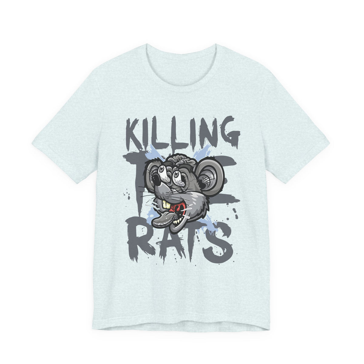 Killing Rats Graphic Tee – Edgy Cartoon Rat Skull Streetwear