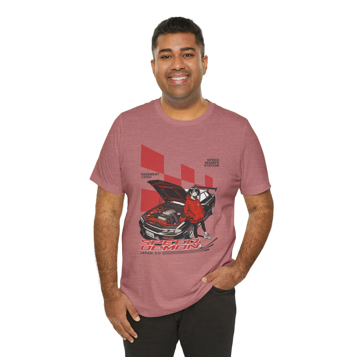 JDM Demon Street Racing T‑Shirt — Retro Car Anime Graphic Tee
