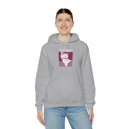 Hoodie — Retro Pink Cat 'Do What Makes You Happy' Graphic Sweatshirt