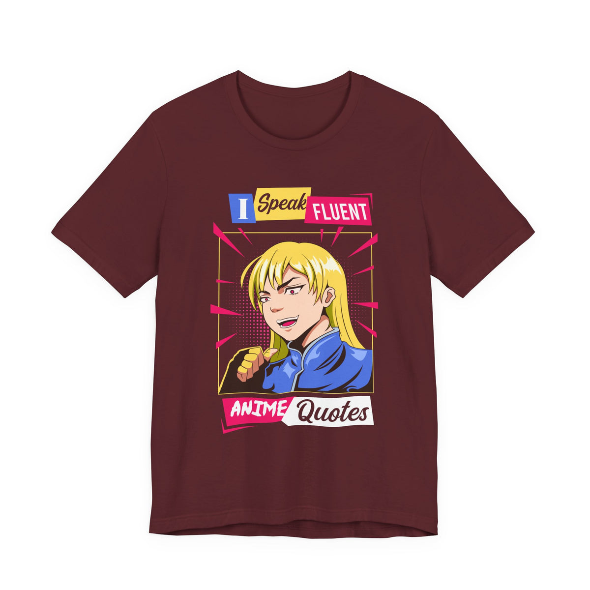 Anime Quotes T-Shirt — "I Speak Fluent Anime Quotes" Retro Manga Style Tee
