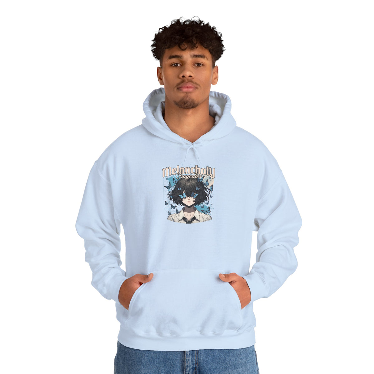 Anime Catgirl Hoodie — "Midnight" Kawaii Graphic Pullover