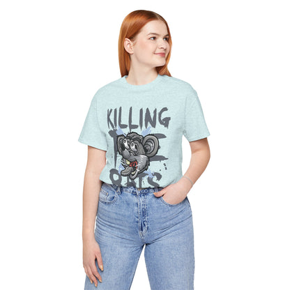 Killing Rats Graphic Tee – Edgy Cartoon Rat Skull Streetwear
