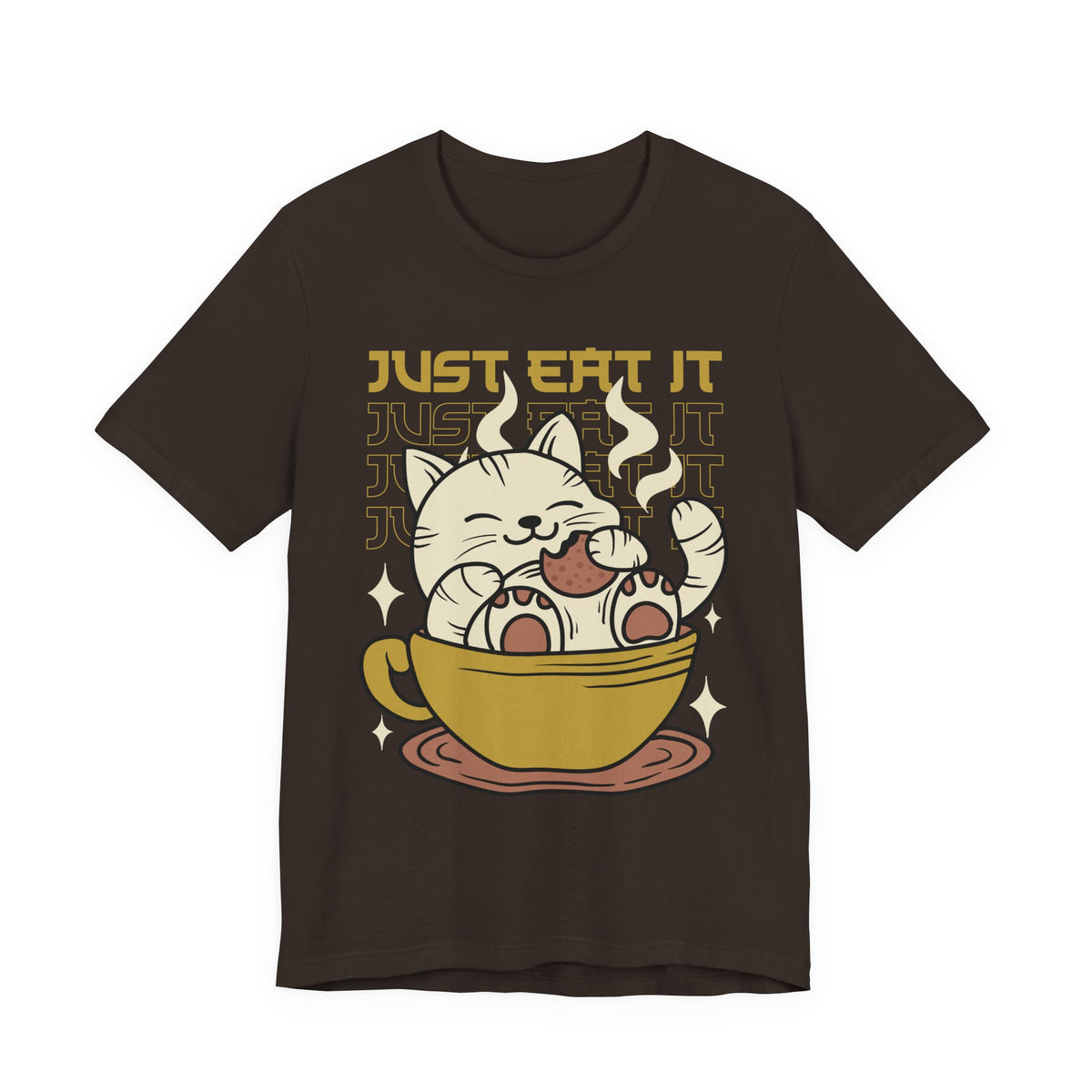 Just Eat It Cat Tee — Cute Kawaii Cat in Tea Cup T-Shirt