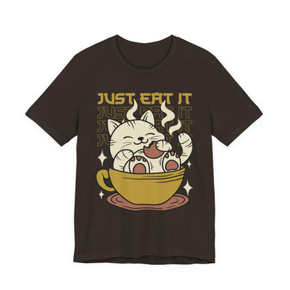 Just Eat It Cat Tee — Cute Kawaii Cat in Tea Cup T-Shirt